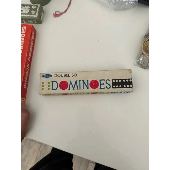 Vintage Whitman Double Six Dominoes - 28 Tiles & Box - Picture 2 of 5